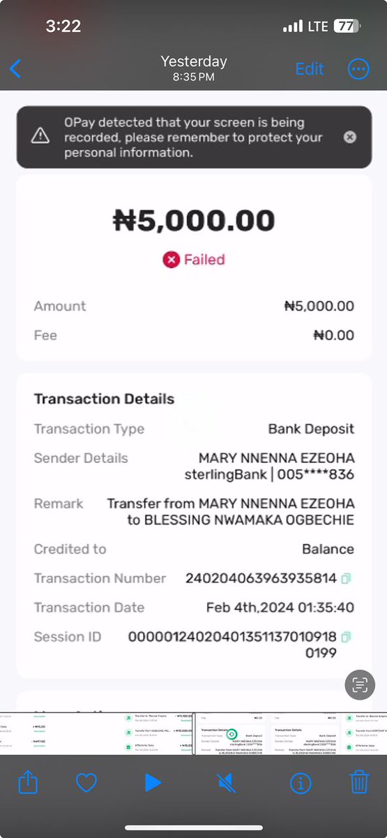 laserianchidex's tweet photo. @OPay_NG @OPaySupport @OPay_NG reply my message what is all this
I need a refund of this money  to the receivers account as transaction was failed https://t.co/C6xNJCztLM