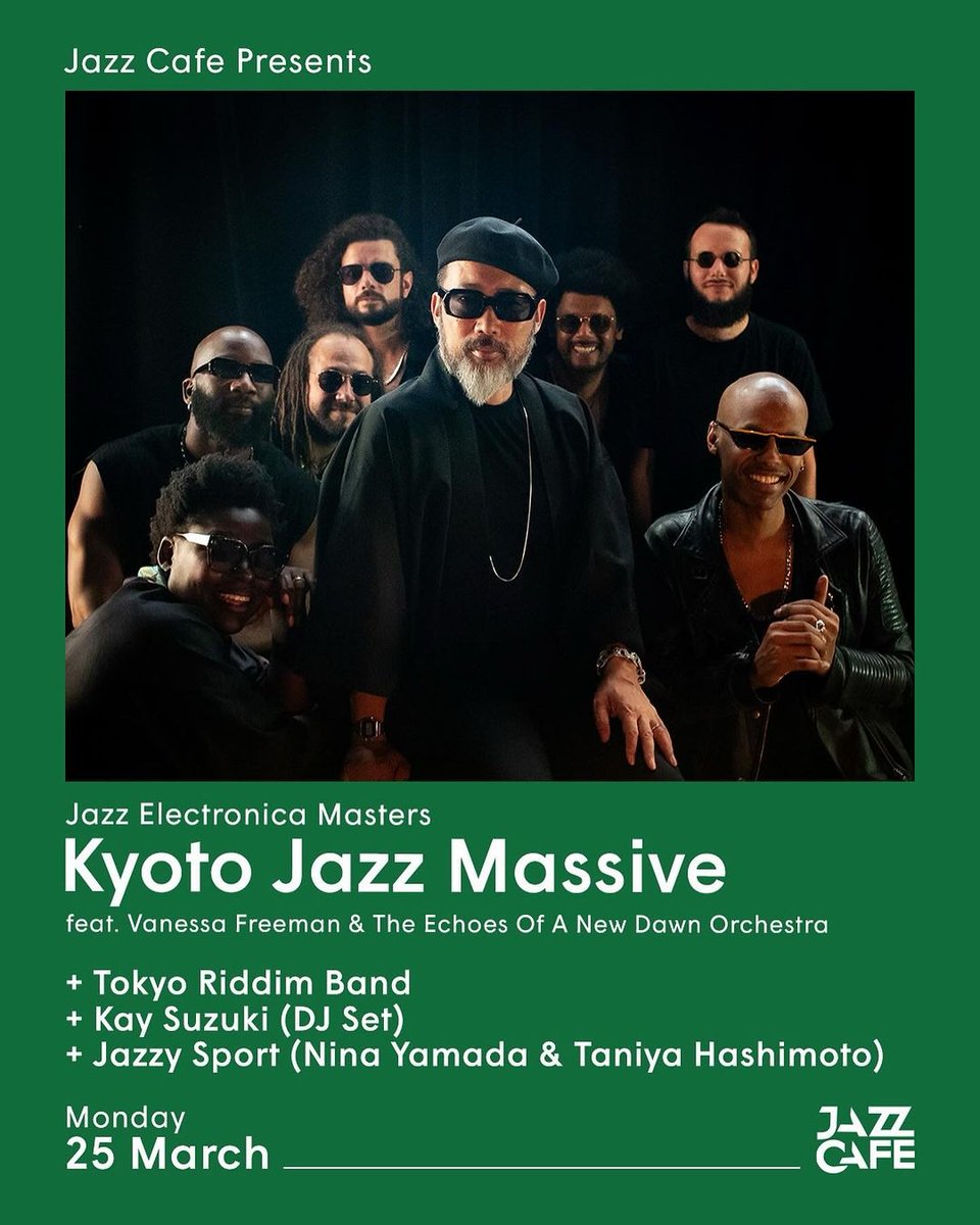 Monday 25th March Tokyo Riddim Band and the whole Time Capsule crew are opening for Kyoto Jazz Massive at the legendary Jazz Cafe.  
Ticket link in bio  @timecapsulesounds
#tokyoriddimband #kyotojazzmassive #jazzcafe #thejazzcafe #londonlivemusic #livemusiclondon #jazzinlondon