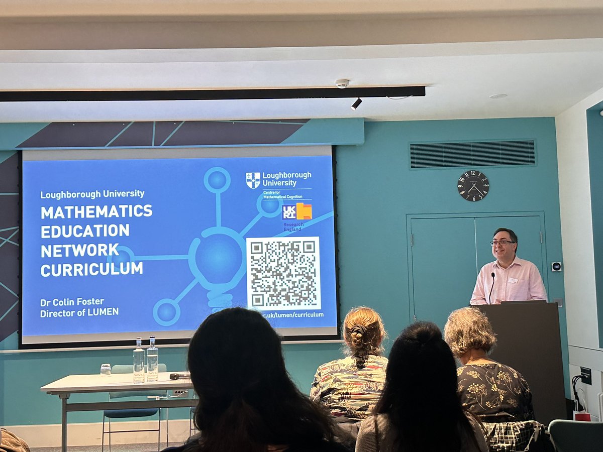 Here at the <a href="/LboroDME/">Loughborough Department of Mathematics Education</a> LUMEN curriculum launch. I'll share some of the announcements in this thread