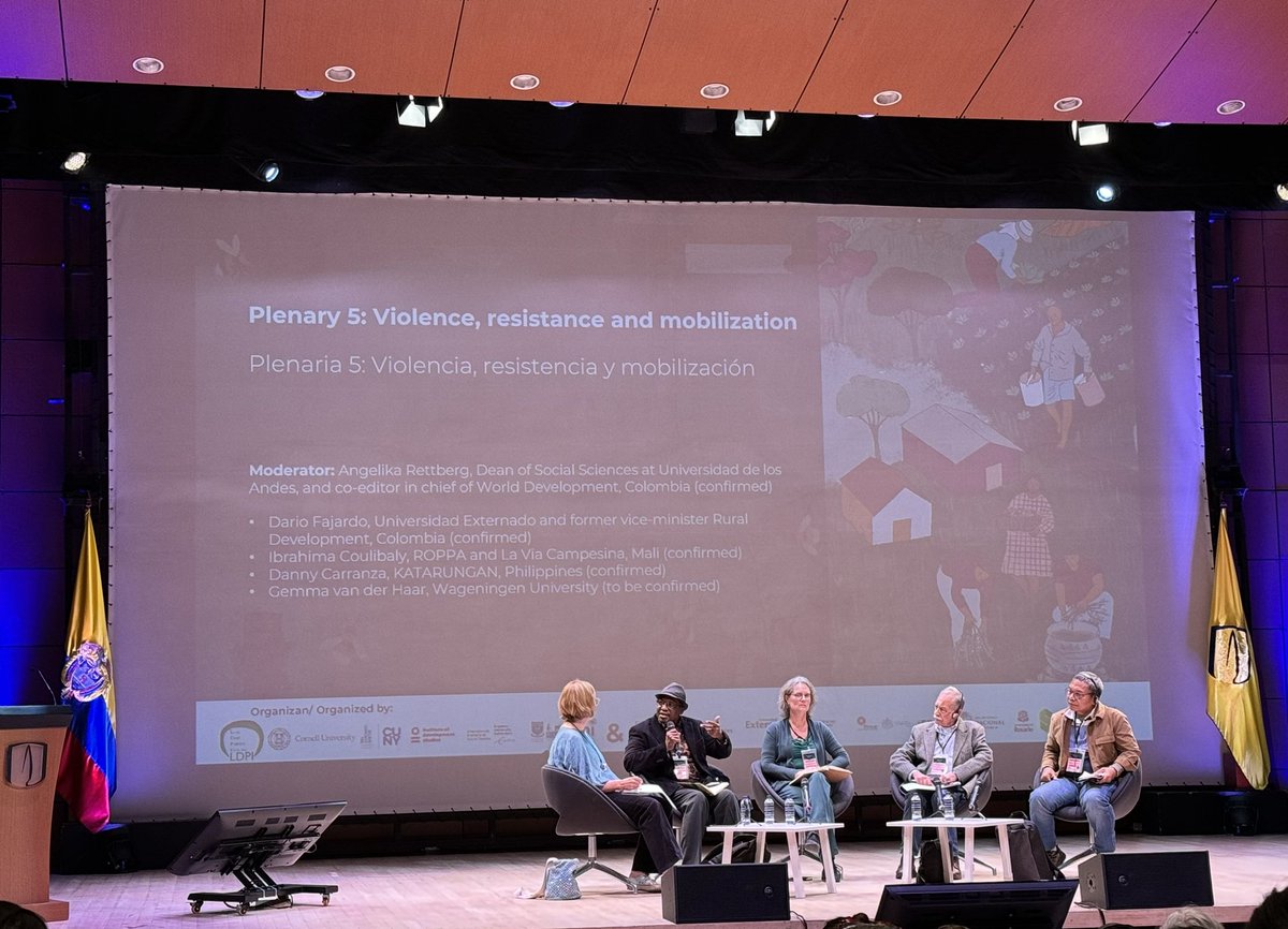 On the last day of LDPI conference, plenary sessions has begun. The first panel talks about ‘Violence, resistance and mobilization’ with Ibrahima’s discussion on colonial legacy against peasantry in Africa. #LandGrabbing2024