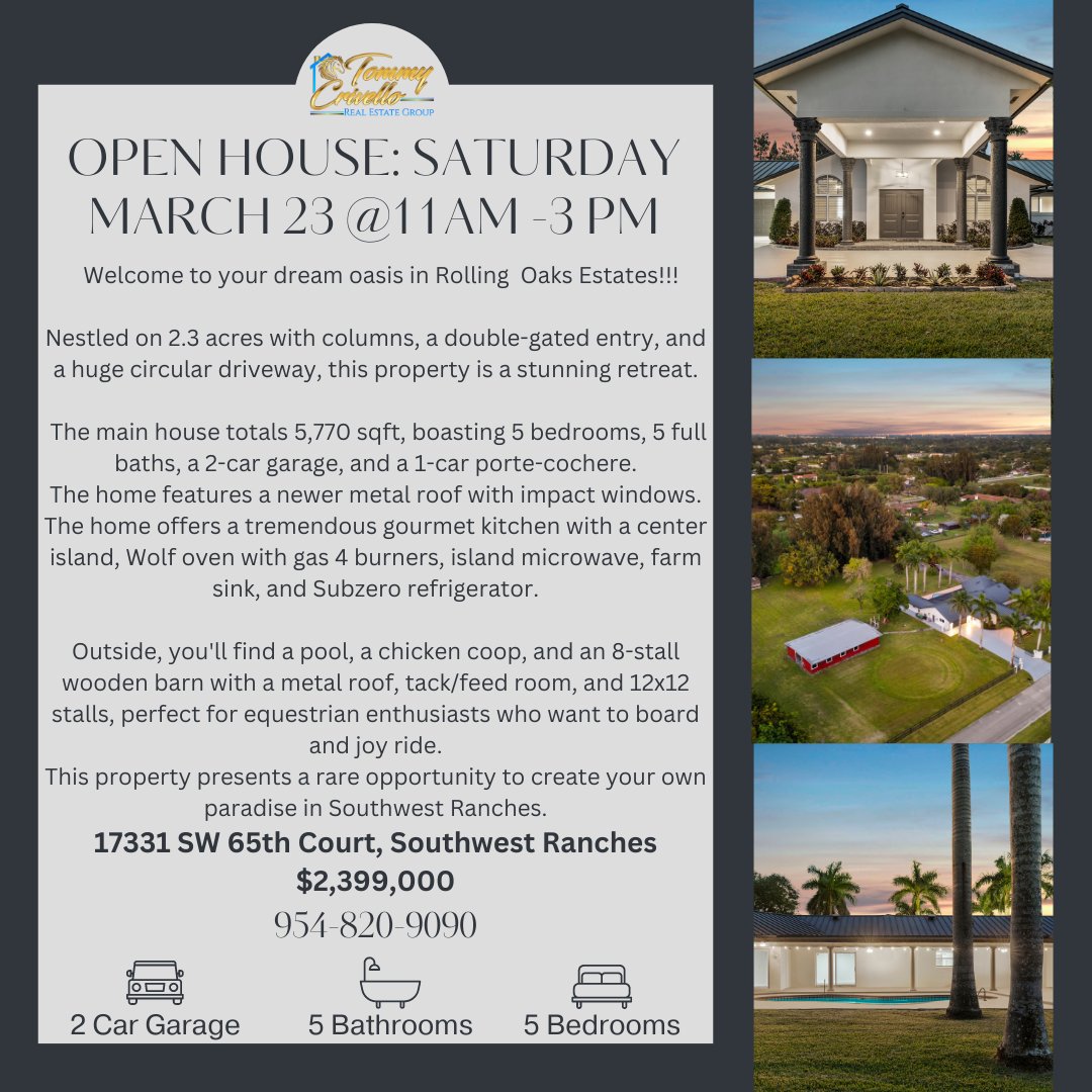 Open house this weekend!

Let me help you get into your dream home in 2024!

Call me today!

#realestate

#realestateagent

#luxuryrealestate

#realestatelife

#realestateinvesting

#realestateflorida

#luxuryrealestateflorida

#buyrealestateflorida

#realestatefloridabuyers