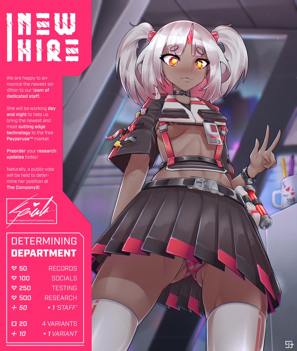 We are excited to announce that a new member has joined our team and has given us explicit written consent to have her position at our company be determined by the public.

All activities involved in the outcome have also been agreed to.
A copy of the contract can be requested.