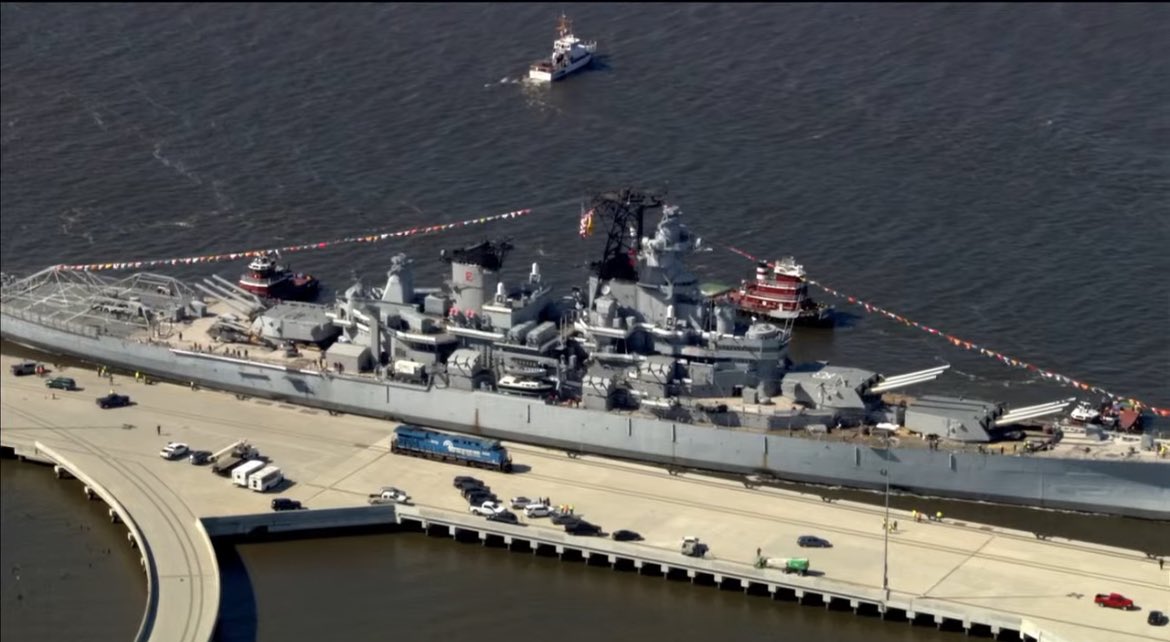 USS New Jersey docking here in my town. #NewJersey #USSNewJersey #NewJerseyBattleship