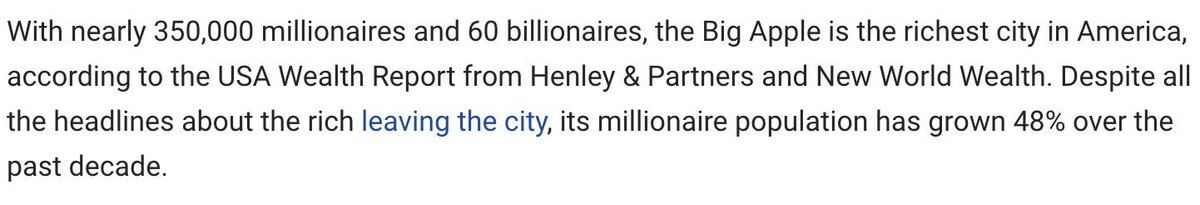 NYC's 'millionaire population has grown 48% OVER THE PAST DECADE.' But please...tell us again how the ultra-rich are leaving New York. #TaxTheRich #InvestInOurNY nbcconnecticut.com/news/national-…