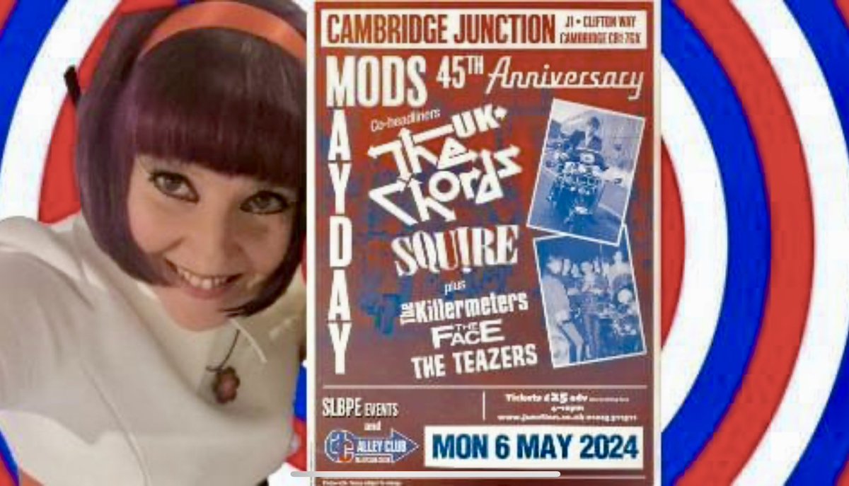🎟️ Tickets for Mods Mayday 24 @CambJunction available here: junction.co.uk/events/mods-ma… #modsmayday24 #theteazers