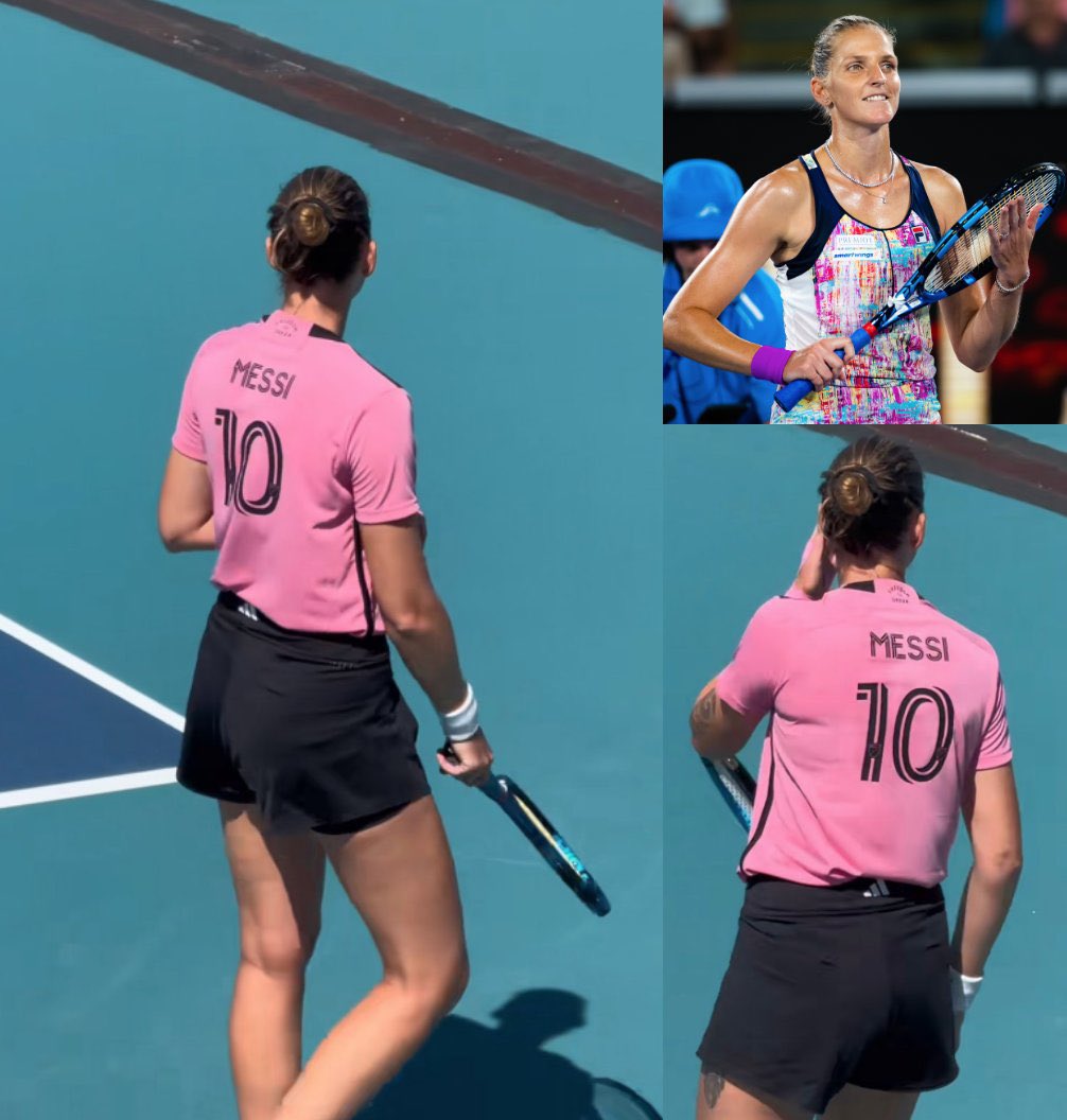 🎾Karolína Plíšková🇨🇿, Ex  numéro 1 WTA, s'est entraînée avec le maillot de Leo Messi à miami, avant ses débuts au WTA 1000 de  Miami🇺🇸 🎾

La « Messimania » est également présente au Tennis ! 🤯🐐♾️
