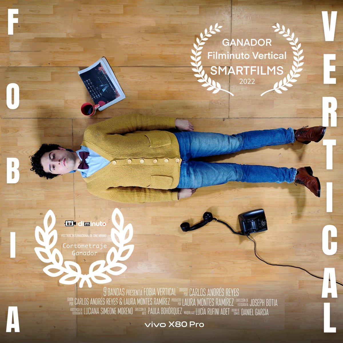 9bandas's tweet photo. One of our one minute films VERTICAL PHOBIA, winner of SMARTFILMS (2022) and DIMINUTO film festival (2022). A vertical film shot entirely with the vivo X80 Pro. https://t.co/cIQMWDzjv2