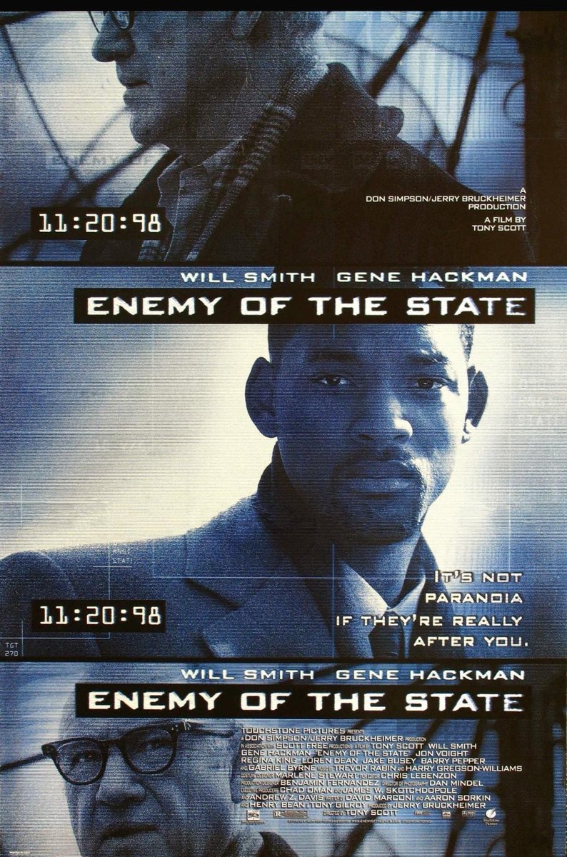 Tonight’s #movie 
#EnemyOfTheState 
#movienight 

IMDB Score: 7.3/10 ⭐️