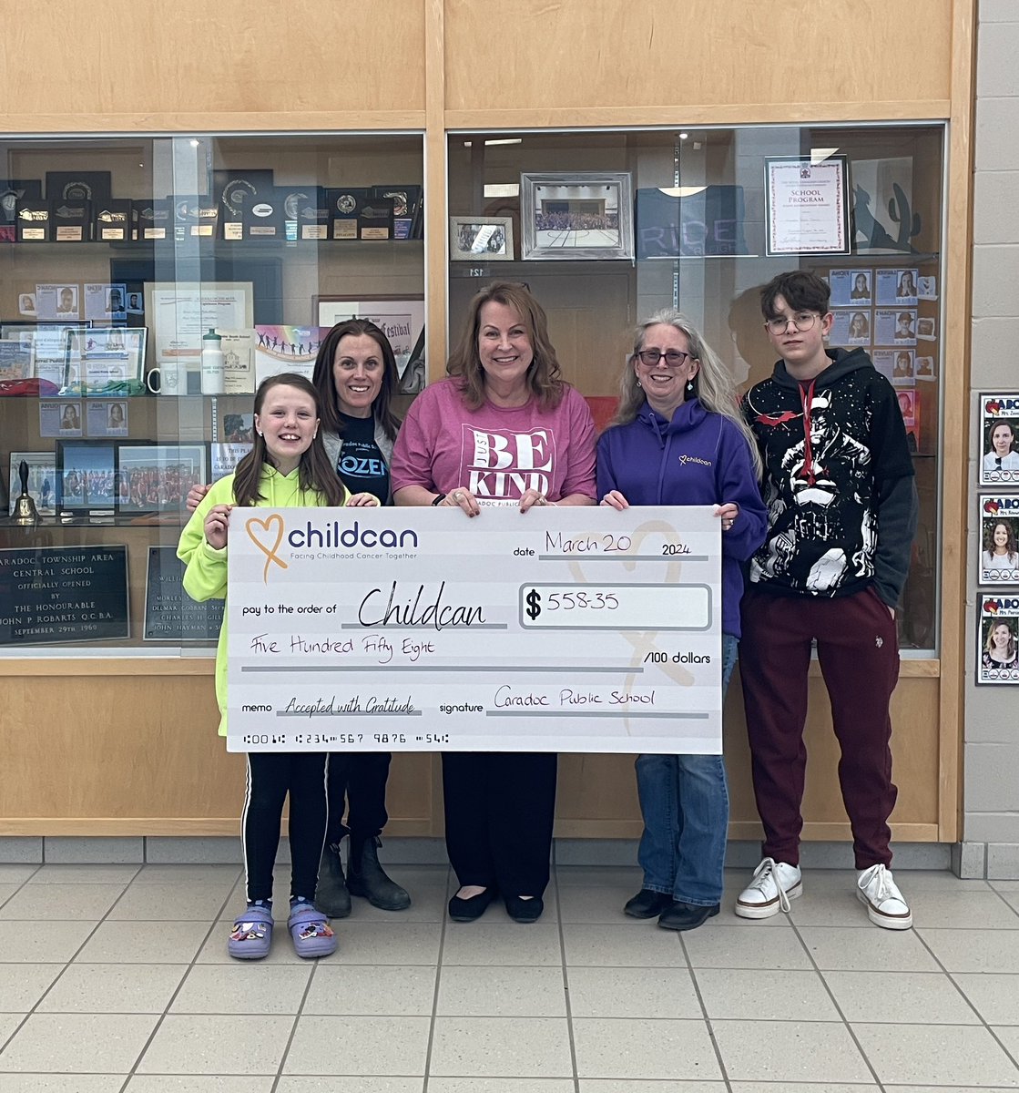 Always a pleasure to support ChildCan through our @CaradocPS community! Thank you Mrs. Mathias, Ambassador Lauren, Neo & @AmyStubbs10 for working together to raise some funds to support their great work! Love the polar plunge brave souls!