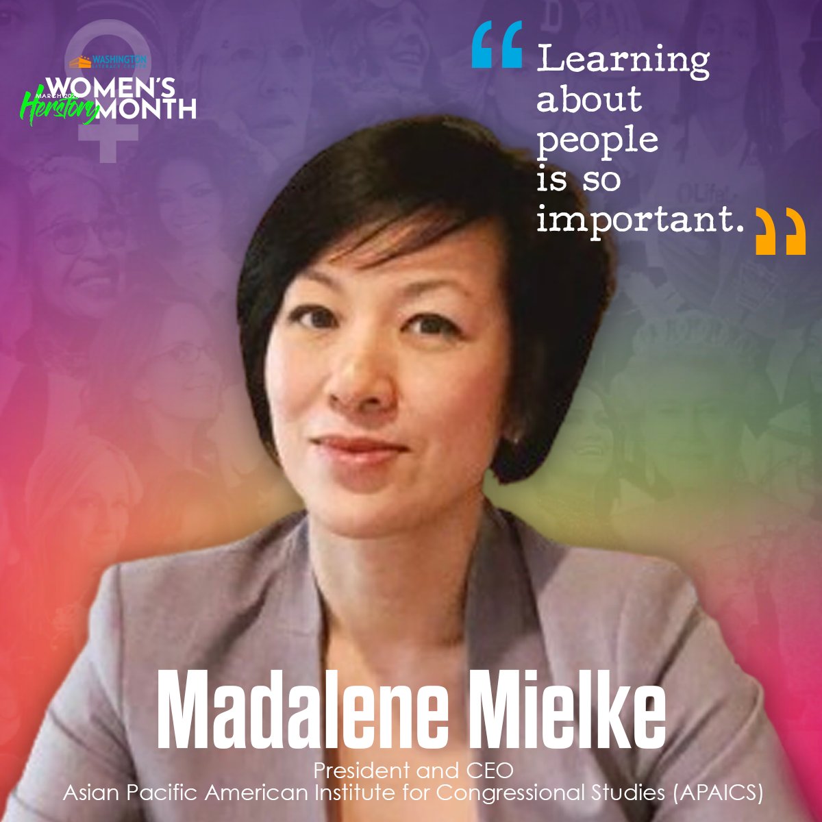 It's #WomenHistoryMonth! @MadaleneMielke is a nationally recognized civil rights leader and a member of USA Today’s Inaugural Leaders of Change. She is President & CEO @APAICS and Founder and Principal of Arum Group, LLC. #WomensHerstoryMonth