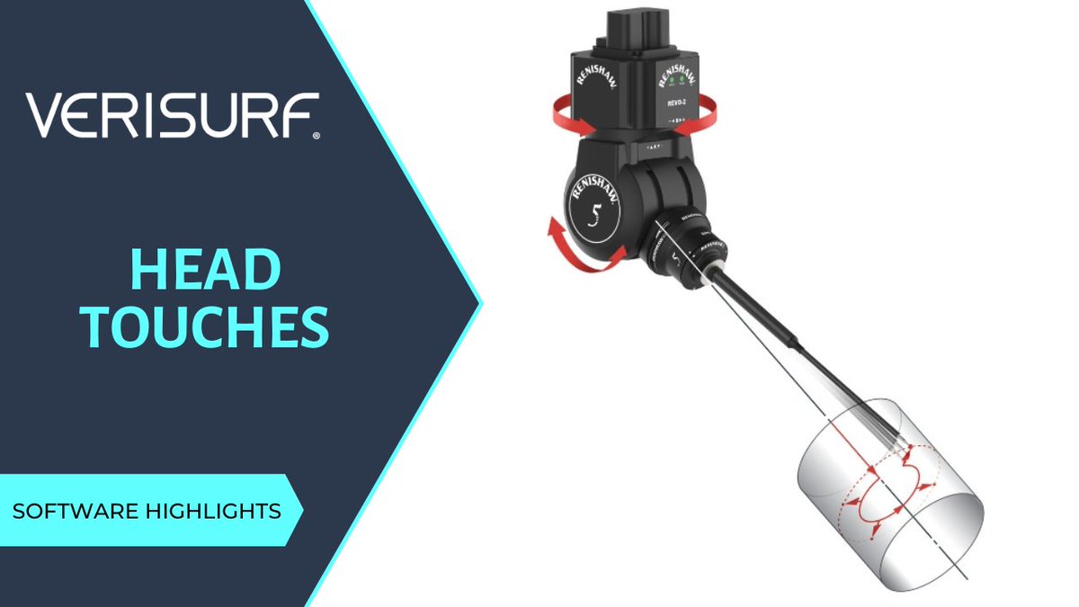 verisurf's tweet image. Software Highlight – 5-AXIS HEAD TOUCHES – Verisurf with @Renishaw 5-axis utilizes head motion to minimize the dynamic errors of the CMM at higher measurement speeds. See here: zurl.co/eieR 

#verisurf #mastercam #cmmprogramming #metrology #manufacturing #cmmprogrammer
