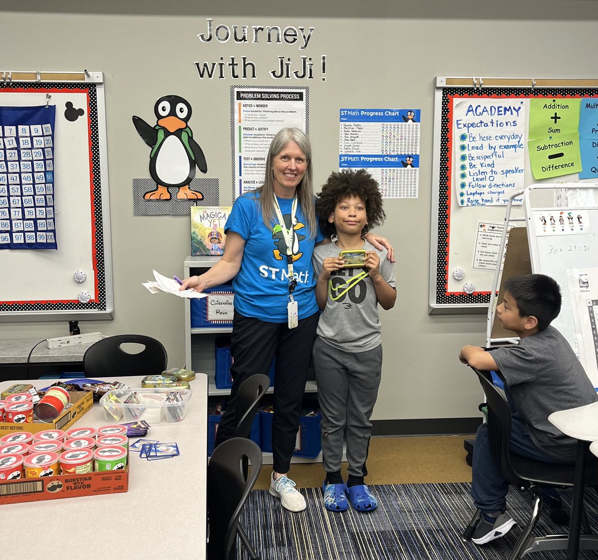 Mrs.Hite’s Math Academy love celebrating their progress in @STMathTX every Thursday! So much fun! #BanePRIDE @BaneElementary