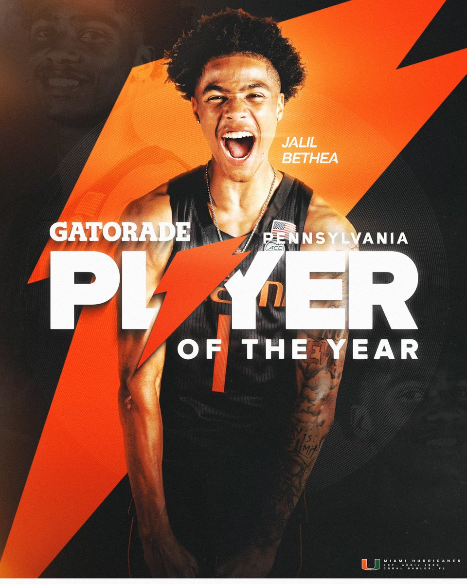 Congratulations, @JalilBethea2 📈🙌 The state of Pennsylvania’s @Gatorade Player of the Year 💥