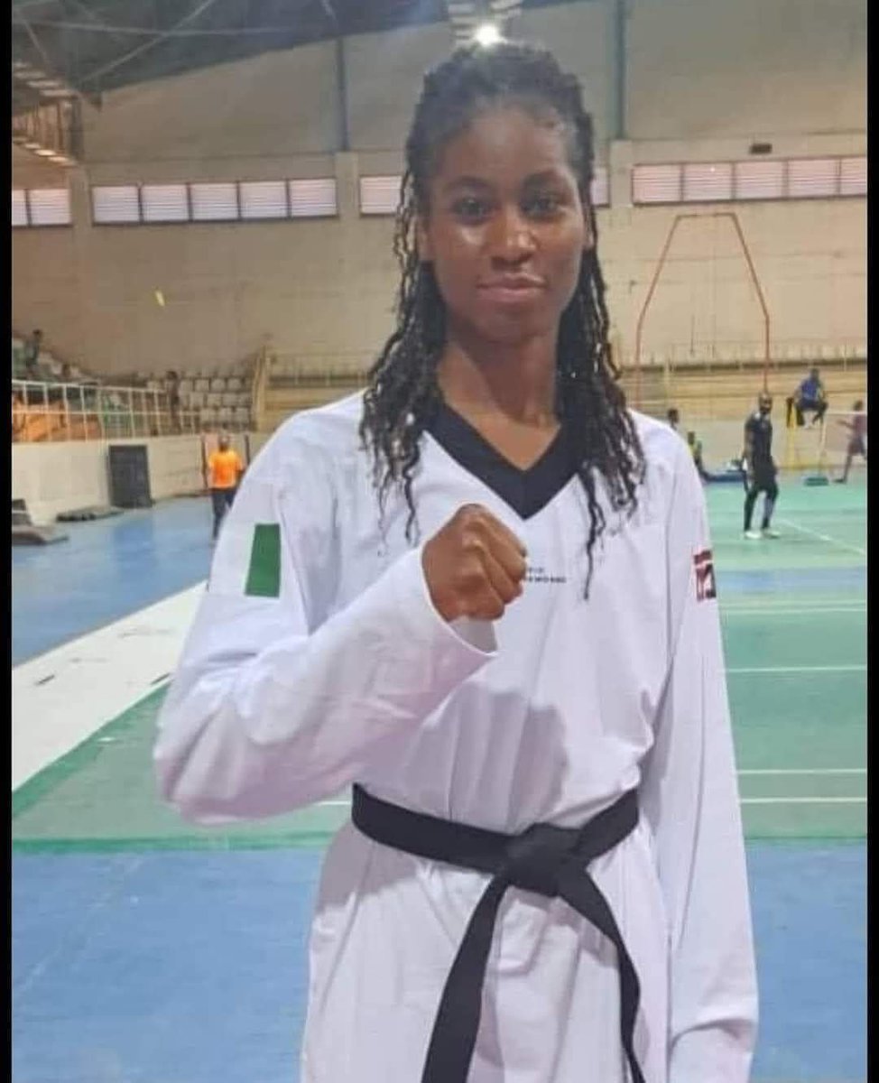 A 24-year-old Elizabeth Anyanacho from Umuakah Njaba LGA Imo State Nigeria has defeated Egypt to win Gold for Nigeria 🇳🇬 in Taekwondo 67kg final #AfricanGames2024.