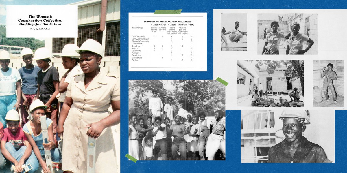 Happy #dLOCollections day! Today's item is a SEEDS pamphlet by Ruth Mcleod about a program integrating low-income #Jamaican women into #construction in 1986. 34 women completed the trainings & >90% were employed! Thanks to @uflib for contributing this! dloc.com/UF00088781/000…