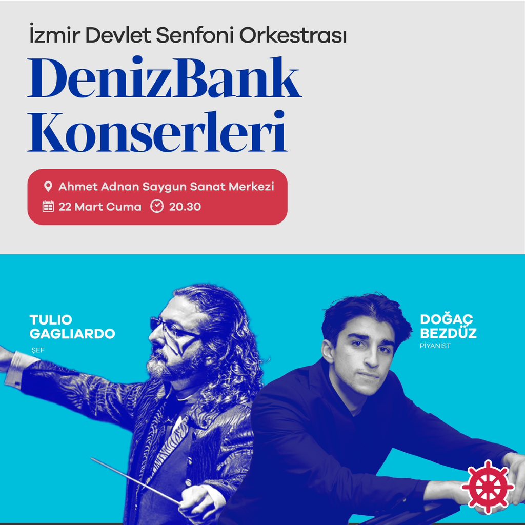 İzmir Devlet Senfoni Orkestrası DenizBank Konserleri, Çanakkale Şehitleri'ni Anma Konseri ile devam ediyor! Tüm müzikseverleri bu unutulmaz konsere bekliyoruz. #SanataDesteğinİlerisiDeniz #DenizBank #İZDSO #DenizKültür