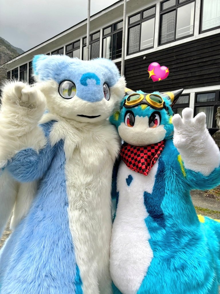 ( •ω• ) きん | ハ | ( •ω• ) きん | 乂 | (|•ω•|) きんようび | 　 | ドラゴンツーショット❣️ #やまびこ獣学校 #FursuitFriday #FursuitsFriday