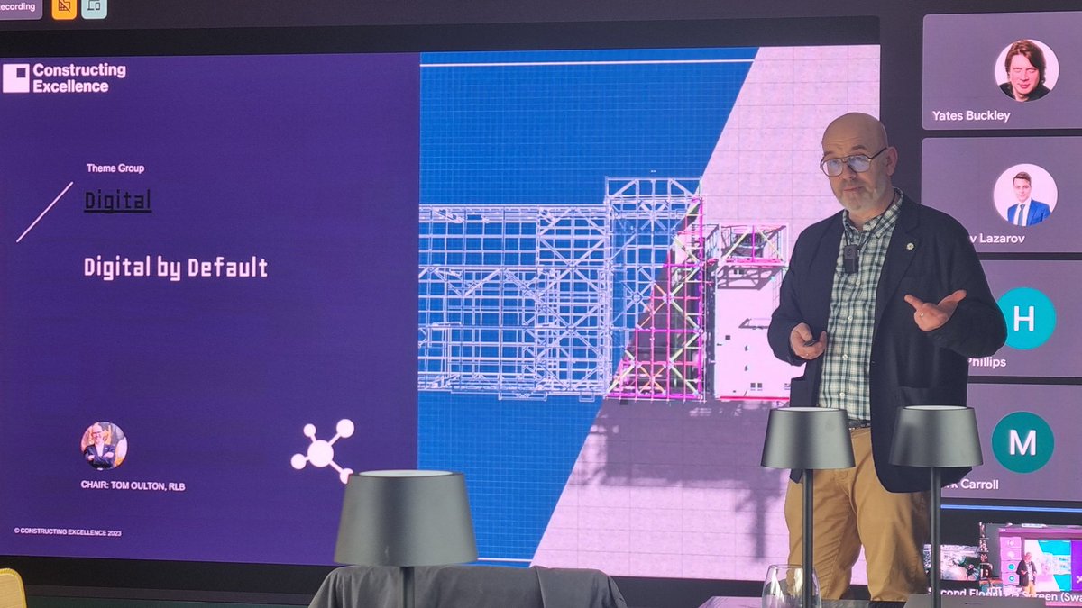 EEPaul's tweet image. Tom Oulton welcomes people to the @constructingexc #DigitalbyDefault group meeting at Unit9