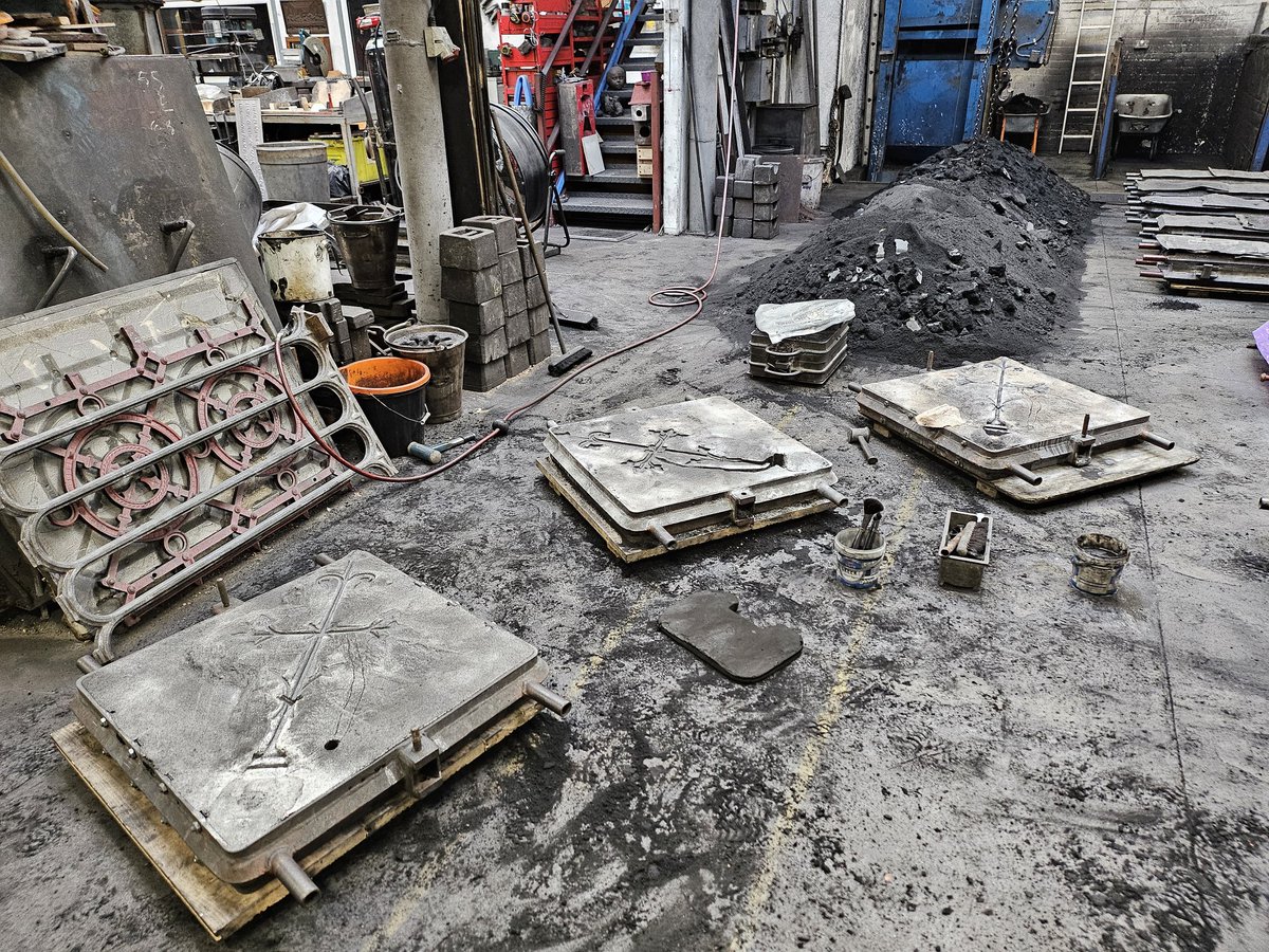 Today's roof terminal day in the foundry. #ironworkthursday