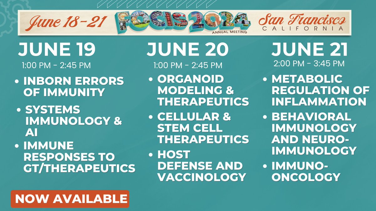 Recently added to the program is our FOCIS Thematic Symposia📢 Check out the topics and speaker details on our preliminary program: ow.ly/qyFZ50QYITB