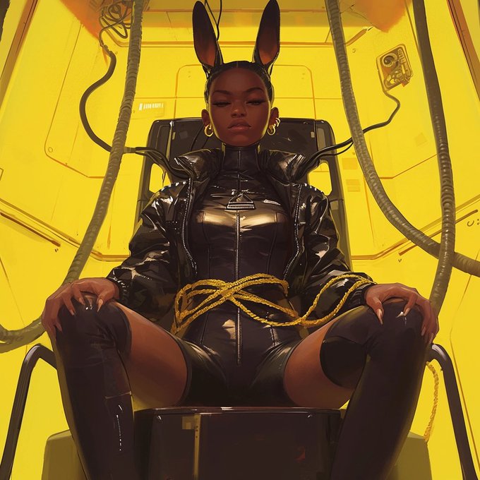&ldquo;Sub-Space: Bunnies and Beyond&rdquo; 🪢🐰☄️✨🪐🚀🪢  some more bodacious bunnies. It was hard to choose which one<a href="/tag/bdsm"class="tags"><span>#bdsm</span></a><a href="/tag/girls"class="tags"><span>#girls</span></a><a href="/tag/bunnies"class="tags"><span>#bunnies</span></a><a href="/tag/concept"class="tags"><span>#concept</span></a><a href="/tag/digitalart"class="tags"><span>#digitalart</span></a><a href="/tag/shibari"class="tags"><span>#shibari</span></a>