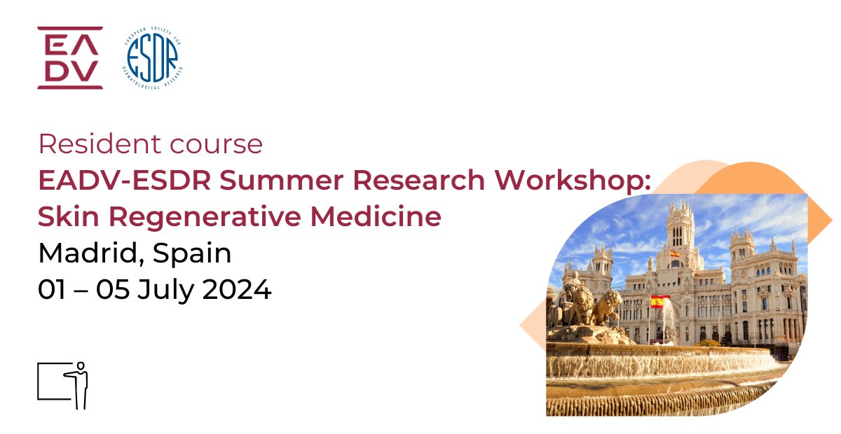 Apply to the @eadv & @ESDRorg Summer Research Workshop: Skin Regenerative Medicine Get a full educational grant! Applications deadline 31 March 2024 lnkd.in/ekYd_6Y4