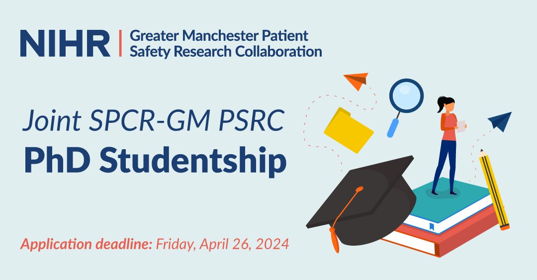 Together with @NIHRSPCR, we are offering 2 PhD Studentships at the @OfficialUoM: 👉Decluttering primary care in England to improve patient safety: findaphd.com/phds/project/d… 👉Investigating inequalities in the safety of AI triage in general practice: findaphd.com/phds/project/i…