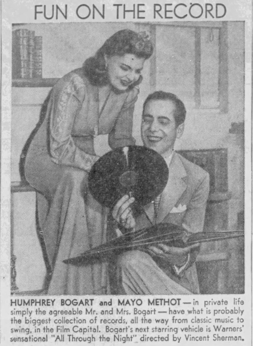 Actors Mayo Methot & husband Humphrey Bogart on this date, March 21, 1942. @ClassicMovieHub @ClassicalCinema