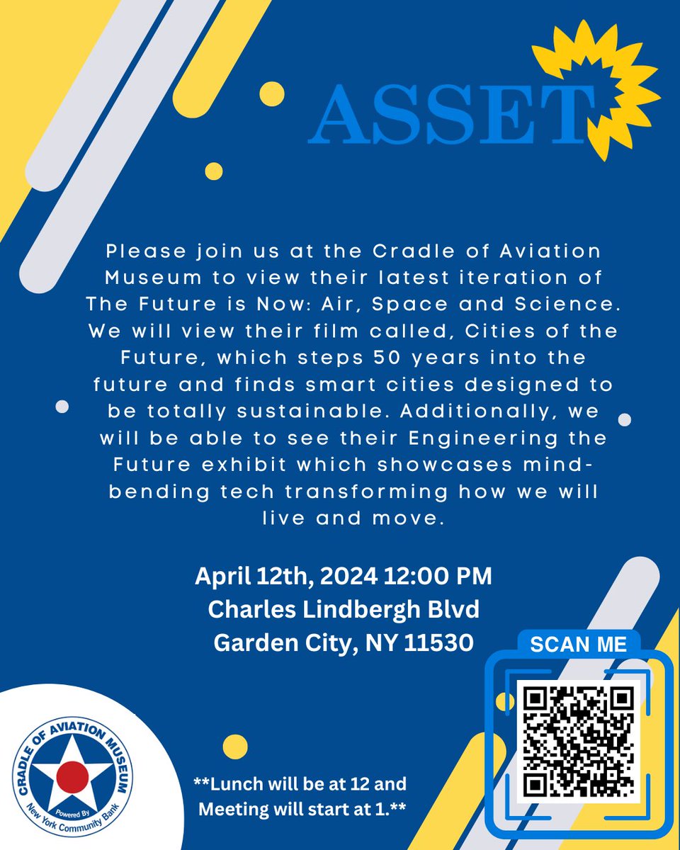 Please join us for our April Members Meeting at the Cradle of Aviation Museum to view their latest iteration of The Future is Now: Air, Space and Science. Register today!