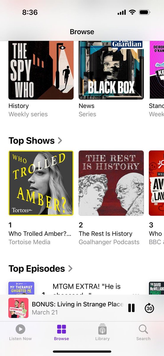 This is v cool. #WhoTrolledAmber is number 1 in the podcast charts in Ireland 🇮🇪 🙏🏼🇮🇪