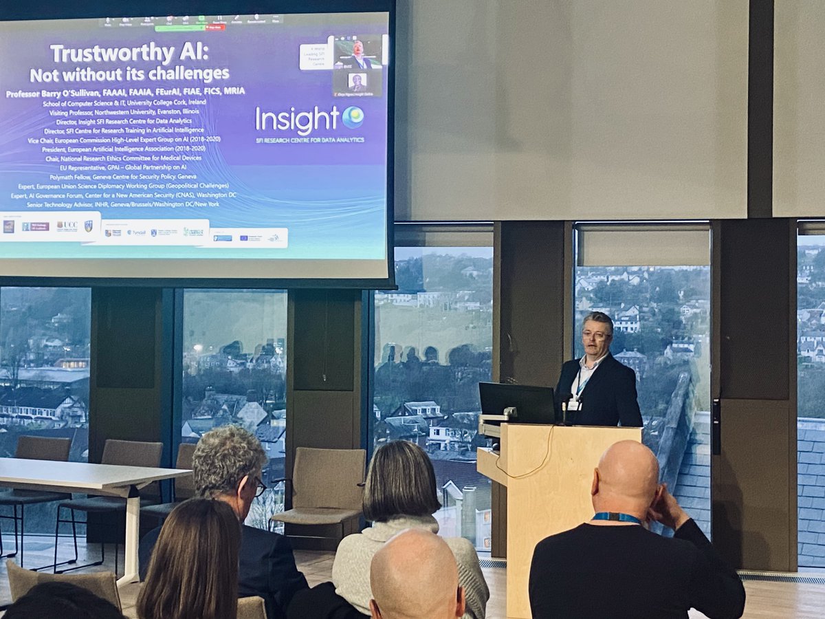 A big thank you to @BarryOSullivan for your insightful take on EU AI policies at last week’s Cloud-Edge Continuum event. Your metaphor of generative #AI as the all-knowing bar patron was an unforgettable highlight. #EUPolicy #GenerativeAI #CloudEdgeContinuum #GLACIATION