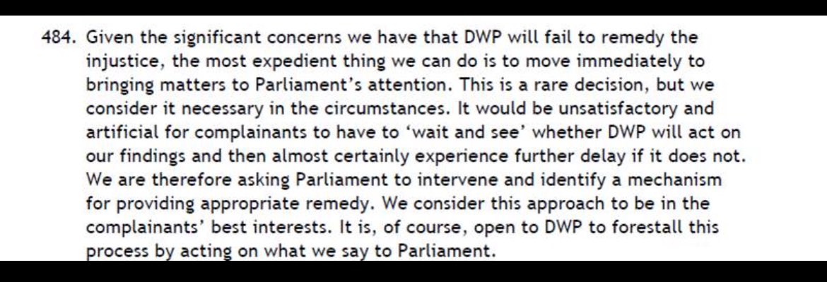 A truly devastating and damning indictment of the DWP. Given they cannot be trusted to remedy this injustice, Parliament must do so without delay. My SNP colleagues and I will use our voice to press for action. Justice delayed is justice denied. #WaspiWomen #WASPI