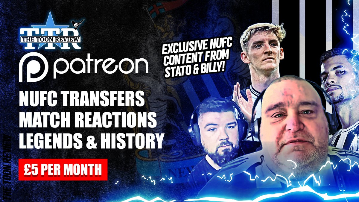🎧 NEW PATREON PODCAST NOW AVAILABLE 🎧 🎙️ LEGENDS SERIES - SIR BOBBY ROBSON 👥 Join @billytray & @Tom_NUFC for the next instalment of their legend series, this one, the legend Sir Bobby Robson. 🔗 Click the link below to listen and become a Patron of The Toon Review. For a