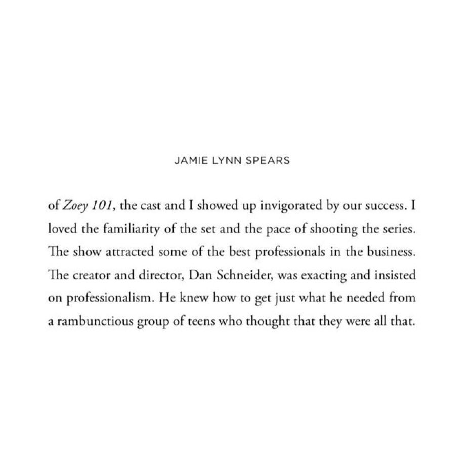 Jamie Lynn praises Dan Schneider, who has been accused of abuse, inappropriate behavior, and a toxic work environment on the set of Nickelodeon shows like Zoey 101.