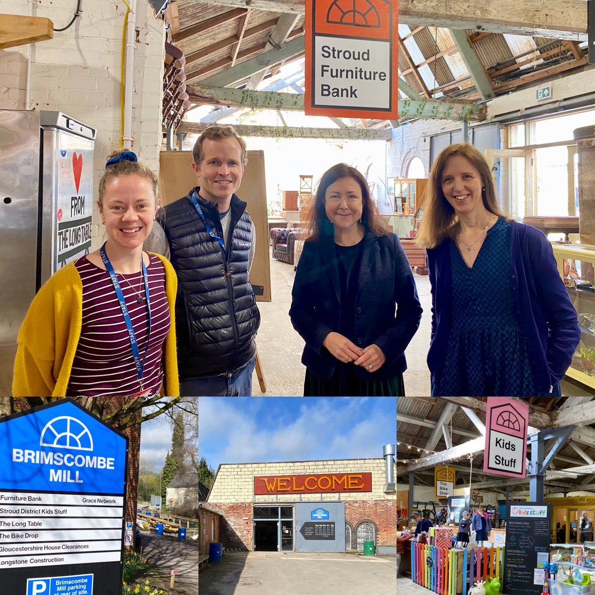 Great to meet Jo, Ed & @MinchChloe at Brimscombe Mill today, to discuss the change of ownership of the site & how we can support this inspirational group of people & community projects to secure a permanent home locally. We can't afford to lose them! brimscombe-mill.org.uk/warehouseupdate