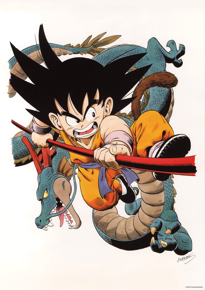 Dragon Ball Retro 80s Vintage Artwork

Akira Toriyama Original Illustration ~ 1986 Son-Goku & Shenlong
#DragonBall #ドラゴンボール #DragonBall1986 #Retro #Shueisha #Toeianimation #Vintage #80sanimestyle #Goku #AkiraToriyama #Illustration #Speederbike #VisualHistory #Autograph