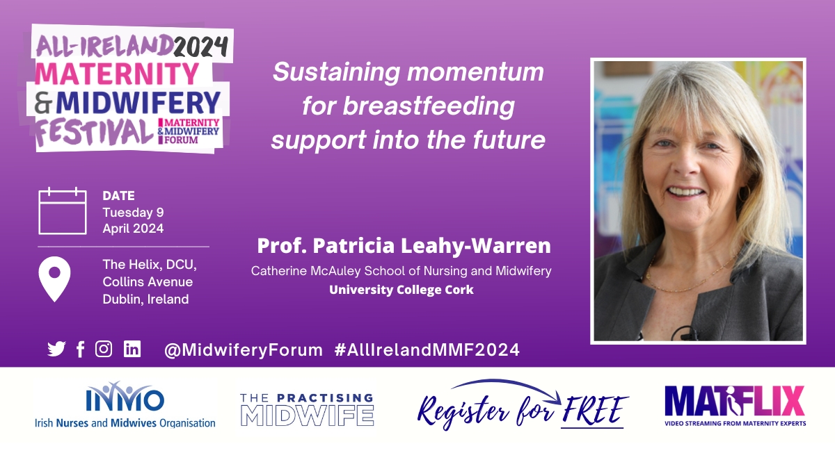 Looking forward to #AllIrelandMMF2024 and showcasing breastfeeding research #PEEB It's free of charge for all practising and student healthcare professionals @HSELive