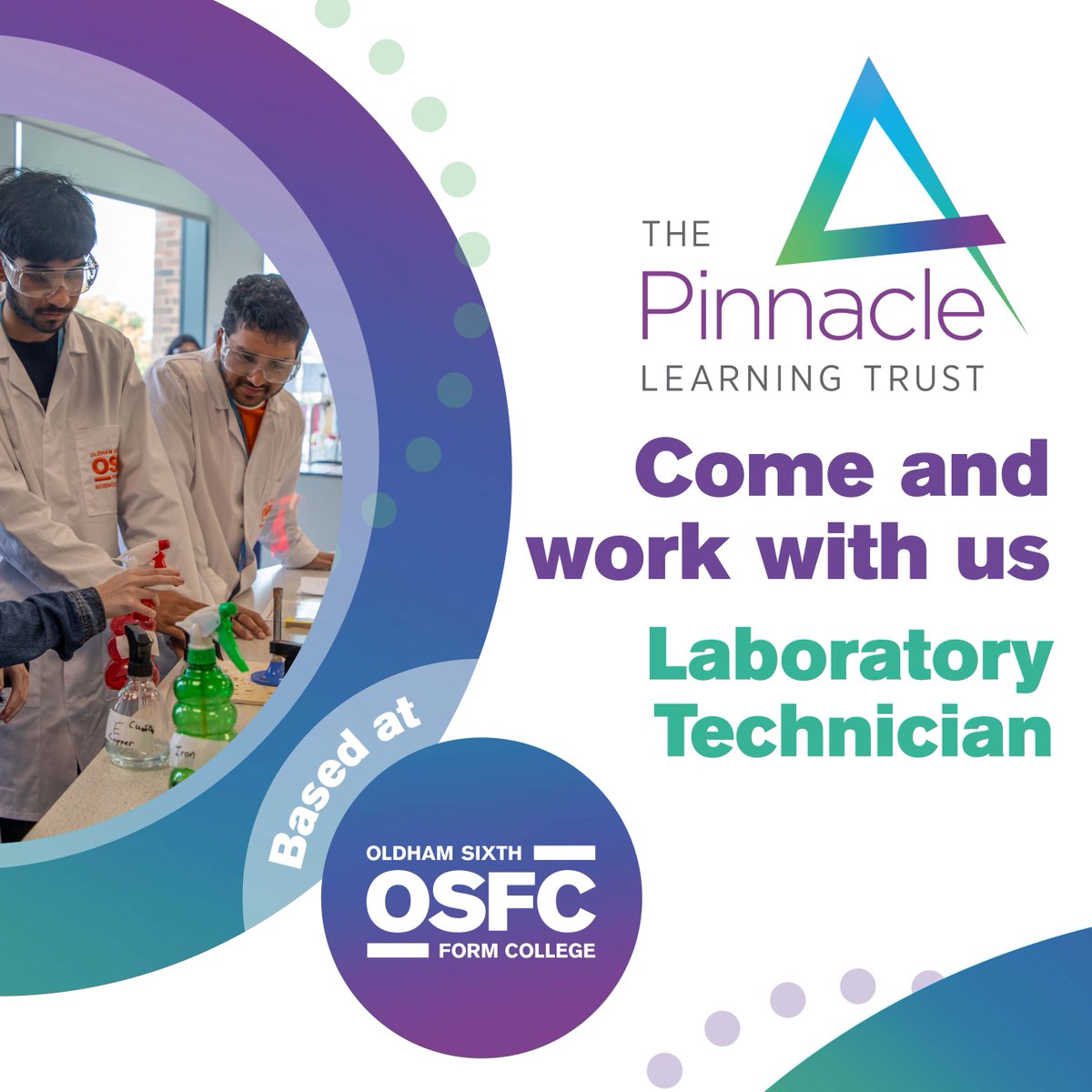 Come and work with us - Laboratory Technician at @OSFC_Info: bit.ly/3x4Wn54 Closing date for applications is Friday 12th April, 12 noon.