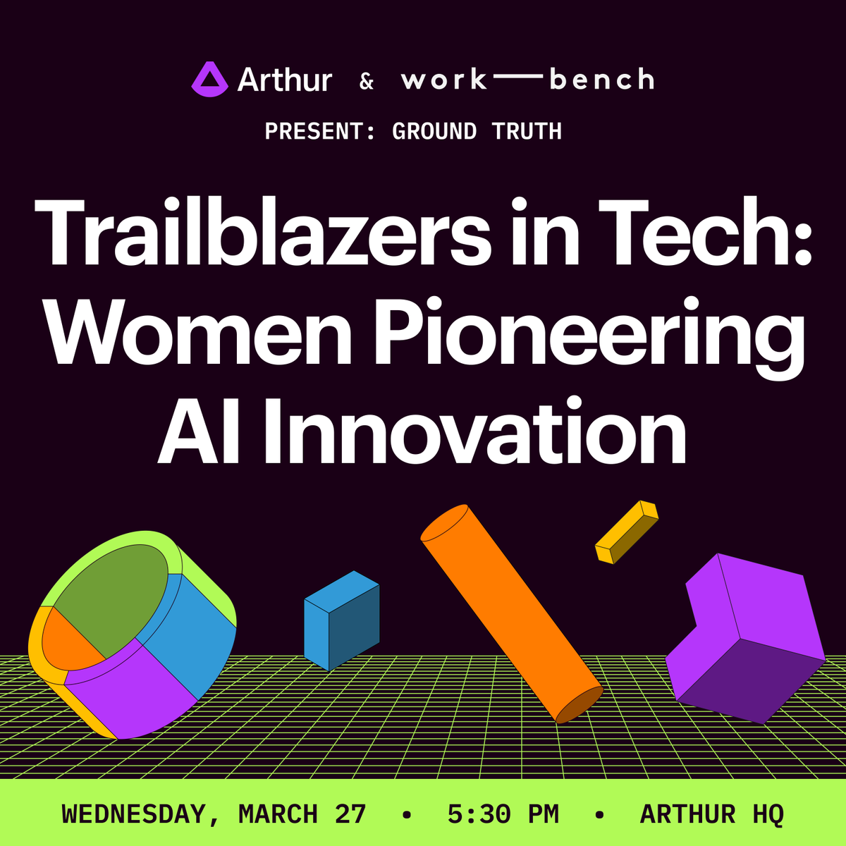 We’re psyched to be celebrating Women’s History Month in a big way at Arthur HQ next week! 🎉 Join us on Wednesday as we learn from some of the most remarkable female leaders and innovators in the field of AI who are shaping policy, pioneering research, and building