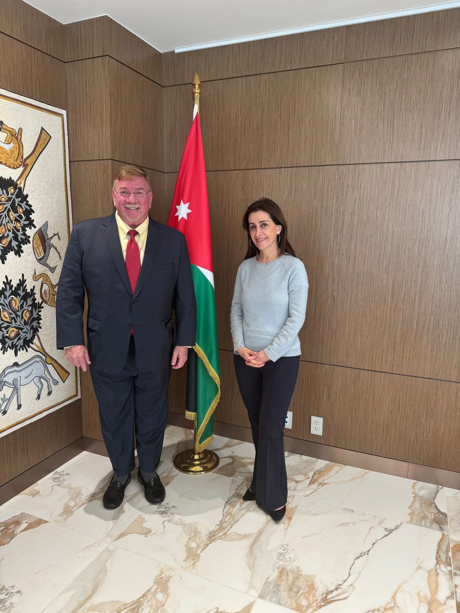 This morning, National Council President, Mr. H. Delano Roosevelt was privileged to meet with the Ambassador of the Hashemite Kingdom Jordan to the United States, H.E. Dina Kawar at the Embassy of Jordan in Washington D.C.