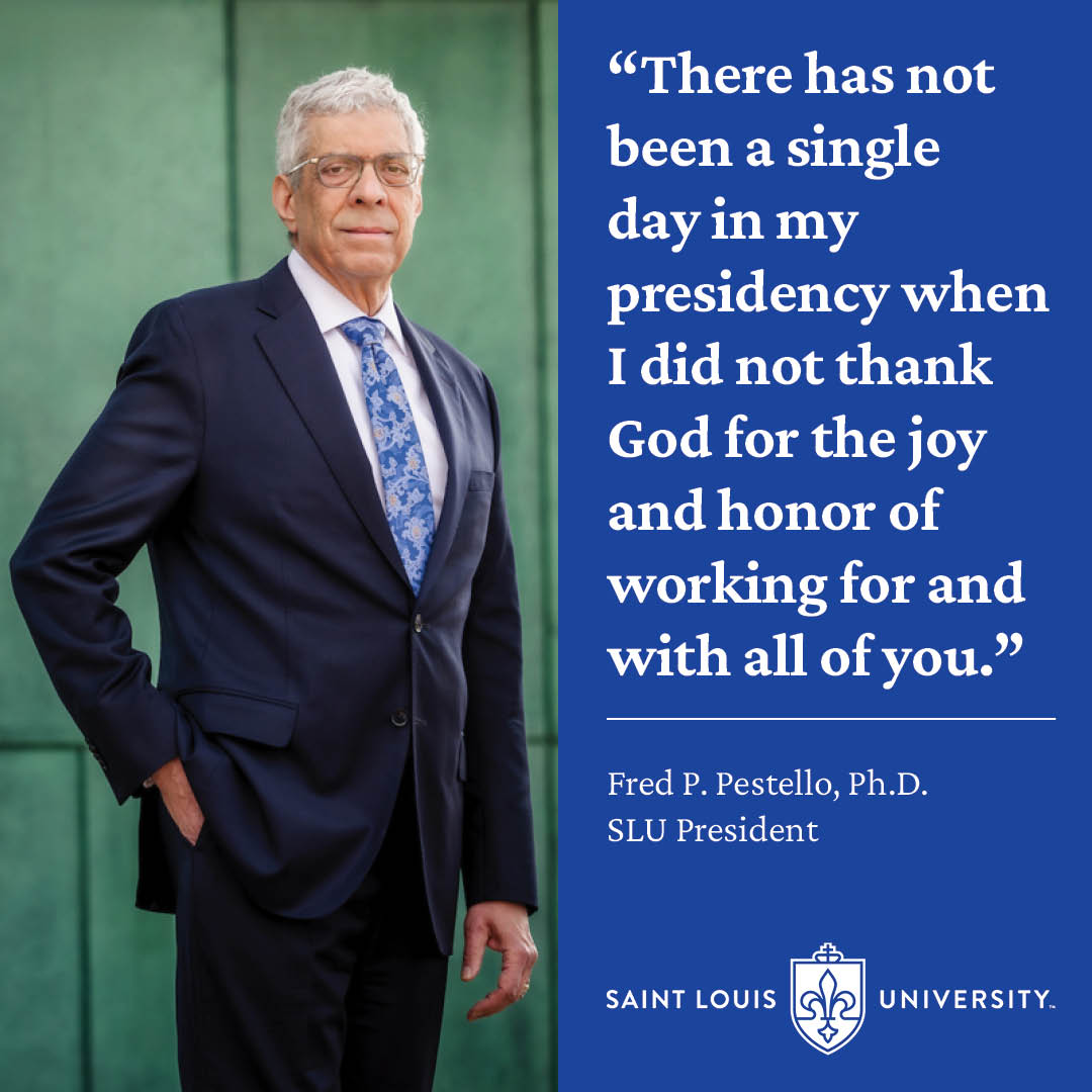 Today, 10 years from the day I was introduced as SLU’s 33rd president, I announce that I will step down from the presidency in June 2025. I am deeply grateful for these years spent doing transformative work for and with the SLU community. Read more: slu.edu/about/leadersh…