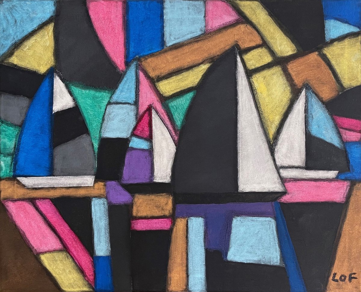 'Five Sailboats' 16 x 20 in. / art / painting / LOF