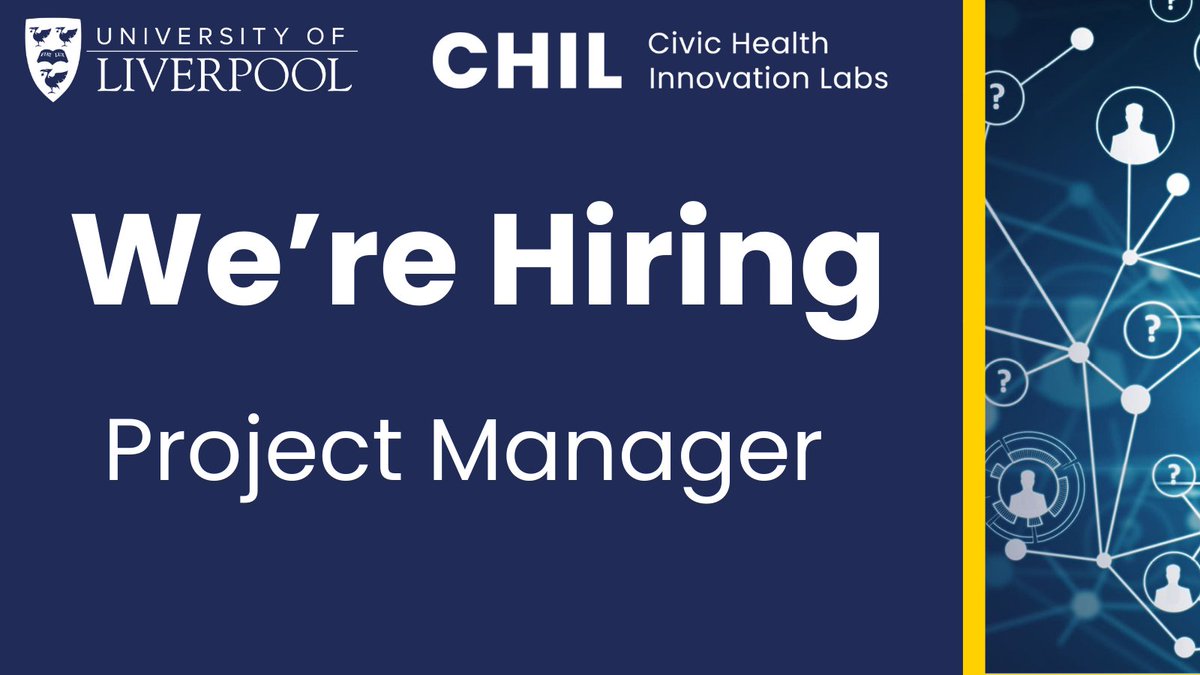 📢 We're Hiring! Looking for a Project Manager to run a portfolio of digital health innovation, public engagement research and data platform development projects. For more details ➡️ bit.ly/49ZTtgt #recruiting #hiring #DigitalInnovation #LiverpoolJobs