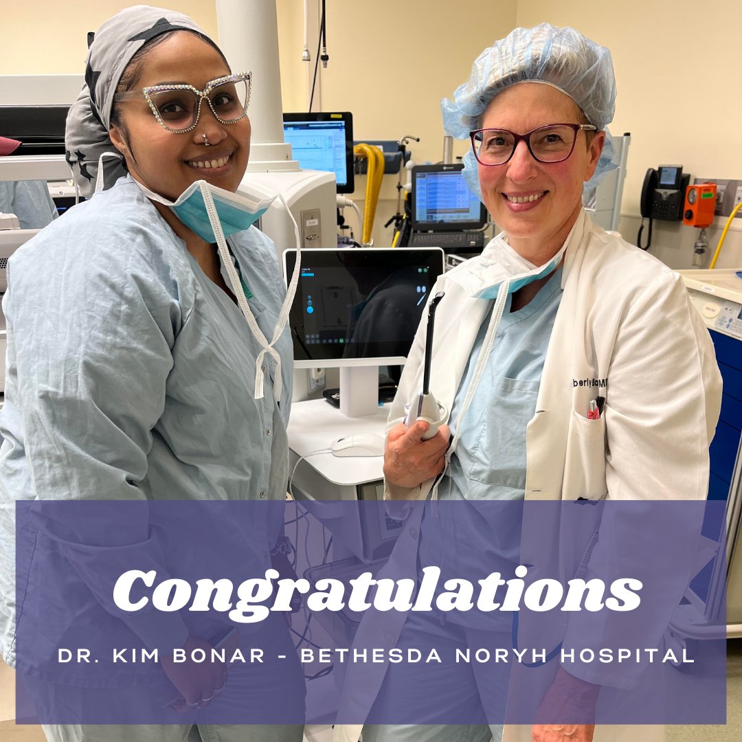 Congratulations to Dr. Kim Bonar at Bethesda North Hospital in Cincinnati, OH for completing her first Sonata case! Way to empower Ohio women with treatment options! #FibroidTreatment #EmpoweringWomen #OhioHealth