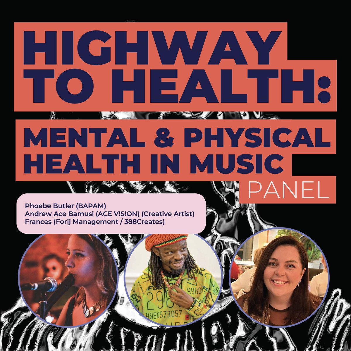 📣 Highway To Health: Mental & Physical Health In Music Speakers 👉 Phoebe Butler (@ukbapam), Andrew Ace Bamusi (ACE V!S!ON)(Creative Artist), Frances (Forij Management / 388Creates) View the full panel video on our YouTube now 👀 wide.ink/OTR24HEALTH