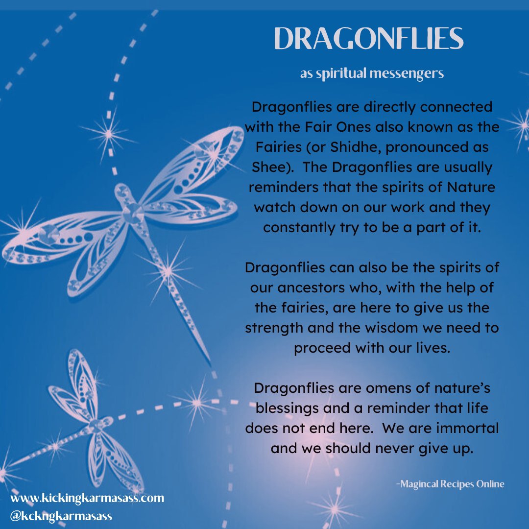 Do you ever notice dragonflies around you?  This might be why.
#kickingkarmasass #spirits #ancestors #blessings #strength #Resilience  #perseverance #gratitude