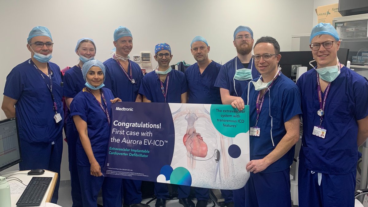 Consultant Cardiologists Dr Matt Kahn &amp; Dr Archana Rao and their teams were delighted to have implanted the first Aurora EV-ICD <a href="/LHCHFT/">LHCH</a> yesterday, offering important features and advantages for patients and clinical teams.  
<a href="/Medtronic/">Medtronic</a>