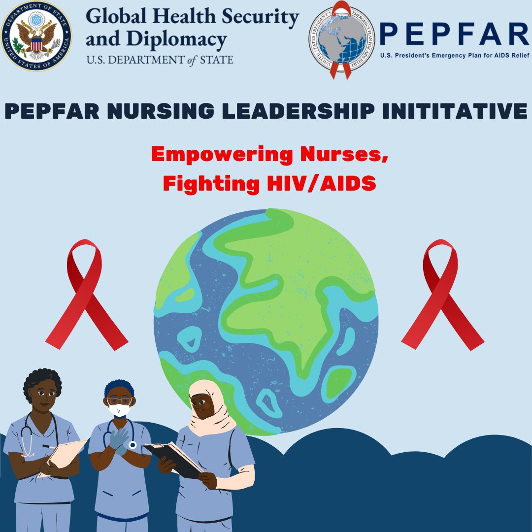 🌍Join us for the virtual launch of #PEPFAR's Nursing Leadership Initiative!

Learn how PEPFAR will support #nurses to continue driving progress in the fight against HIV/AIDS while addressing emerging health threats🩺#WHWWeek

🗓️Monday March 25
🕘9:15 AM ET

Register⬇️…