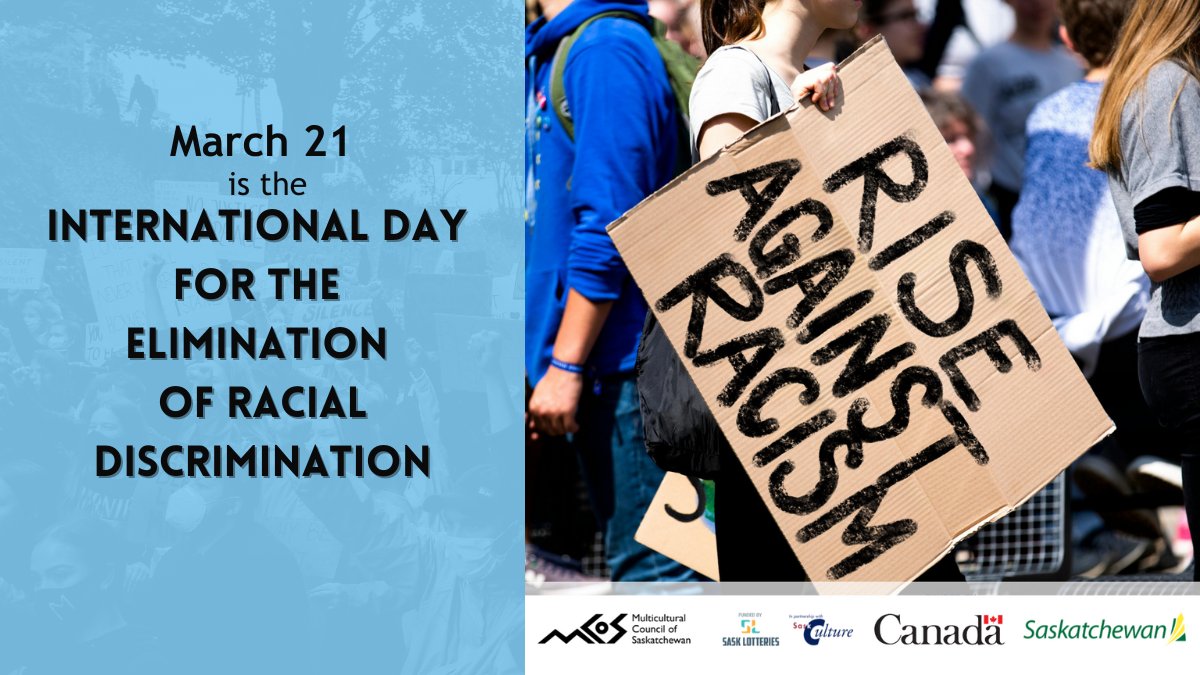March 21 is designated by the United Nations (UN) as the International Day for the Elimination of Racial Discrimination.

Visit the <a href="/MC_o_S/">MCoS</a>  website for more information, resources and a list of local events happening across Saskatchewan.
mcos.ca/events/march-2…