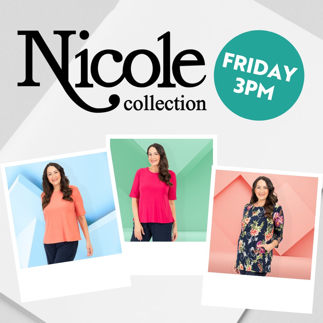 Get ready to dazzle with the Nicole Fashion Collection, back by popular demand - FRIDAY 3PM! #NicoleFashion #FashionCollection #FashionFriday #WomensFashion